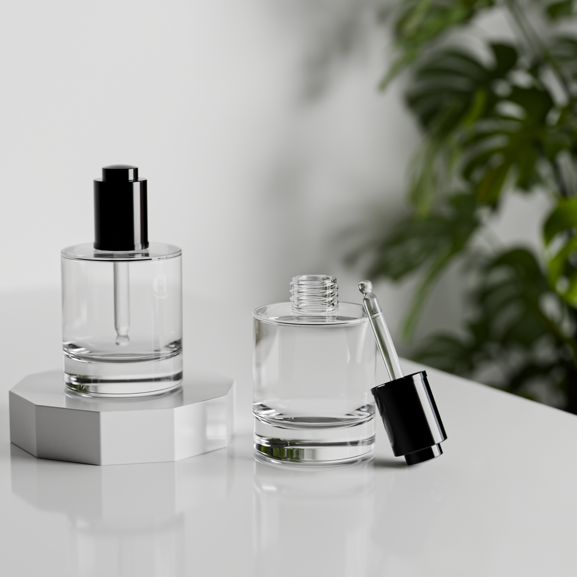 Clear Glass Bottle with Dropper: Precision for Serums